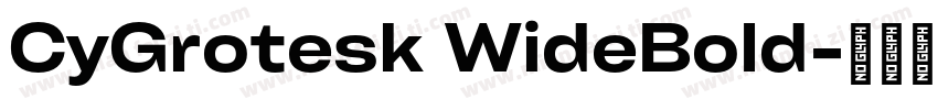 CyGrotesk WideBold字体转换